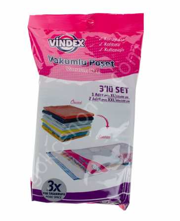 Vindex Vakumlu Poşet 3 lü