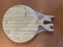 geyikli bambu sunum tahtası yuvarlak