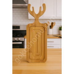 geyikli Bambu Sunumluk ve Kesme Tahtası