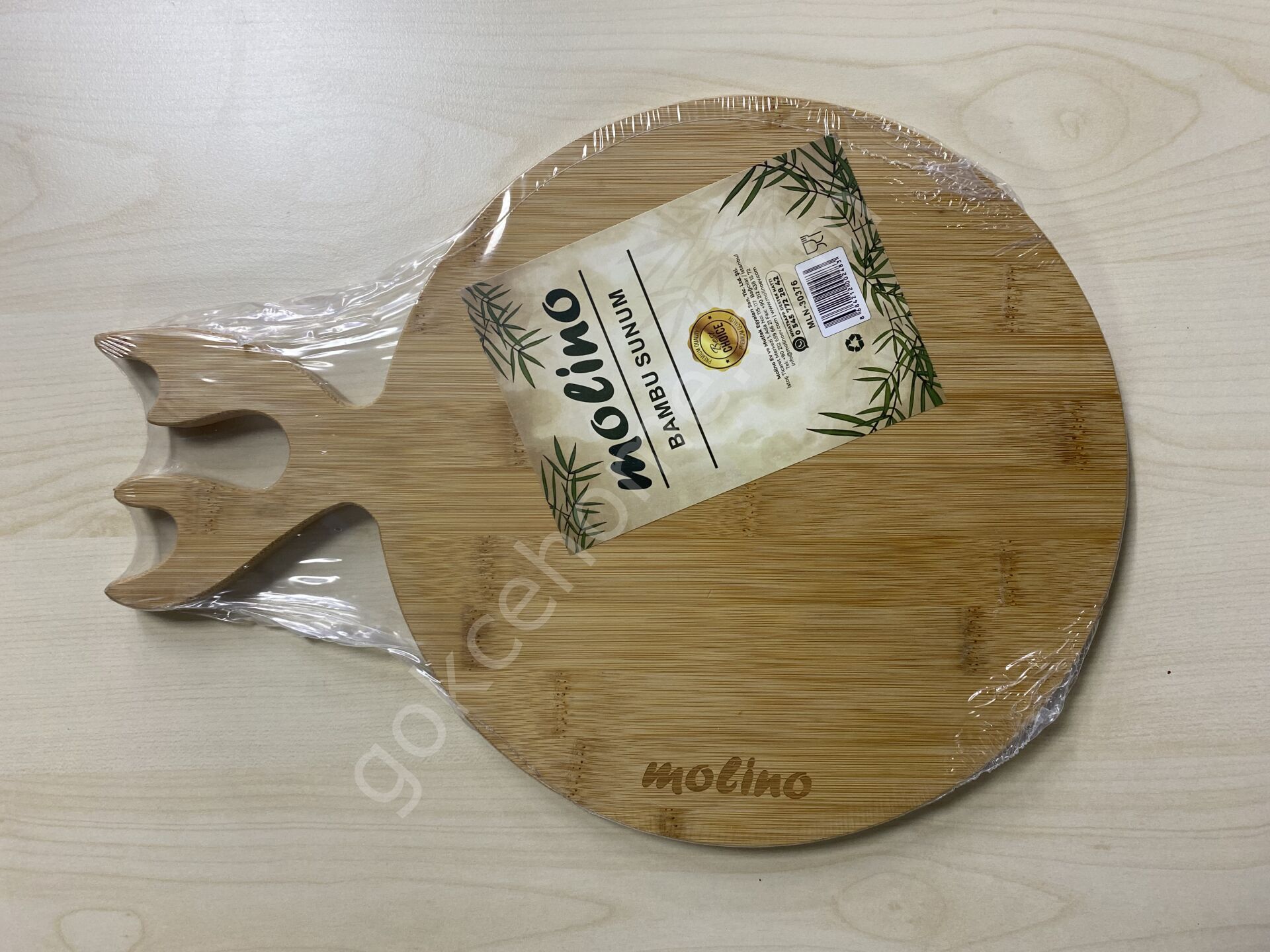 geyikli molino Bambu Sunumluk ve Kesme Tahtası Yuvarlak