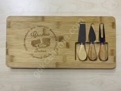 ALPER HOME BAMBU SUNUMLUK VE KESME TAHTASI BIÇAK TAKIMLI