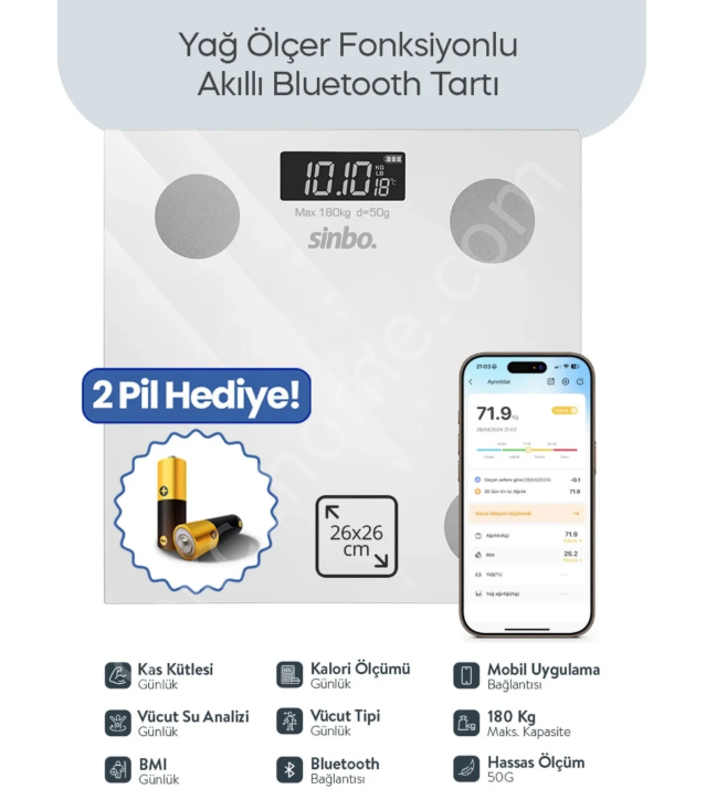 Sinbo SBS 4474 Akıllı Baskül