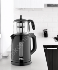 Sinbo STM-5840 Elektrikli Cam Demlikli Çay Seti