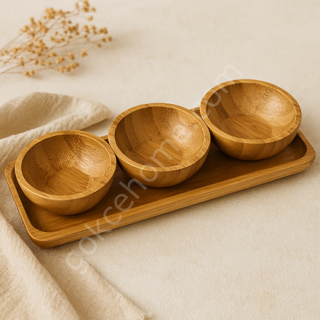 Yakut Üçlü Bambu Sosluk