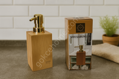 DMR kare Bambu Sıvı Sabunluk