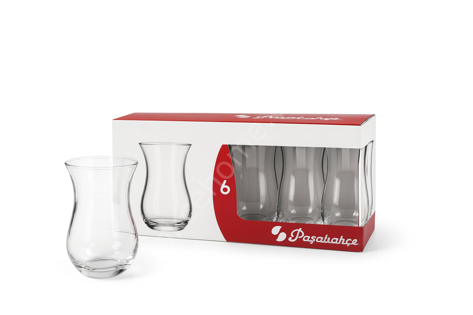 Paşabahçe 6 lı Yüksek Belli Çay Bardağı