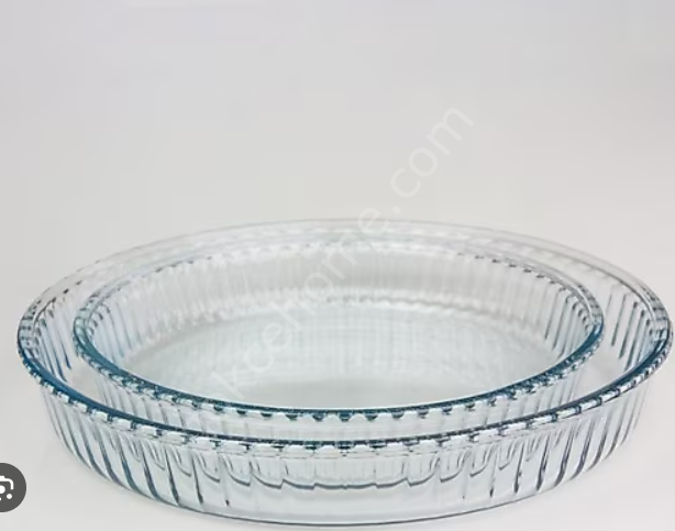 Paşabahçe Borcam 2'Li Yuvarlak Tepsi  26cm , 32cm