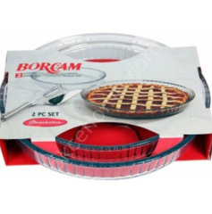 Paşabahçe Borcam 2'Li Yuvarlak Tepsi  26cm , 32cm