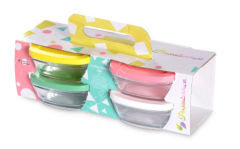 Paşabahçe puding 310 ml 4 lü cam saklama kabı 96840