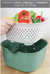 Çok Amaçlı Mutfak Seti Limon Sıkacağı & Kesme Tahtası & Süzgeç & Karıştırma Kabı Seti