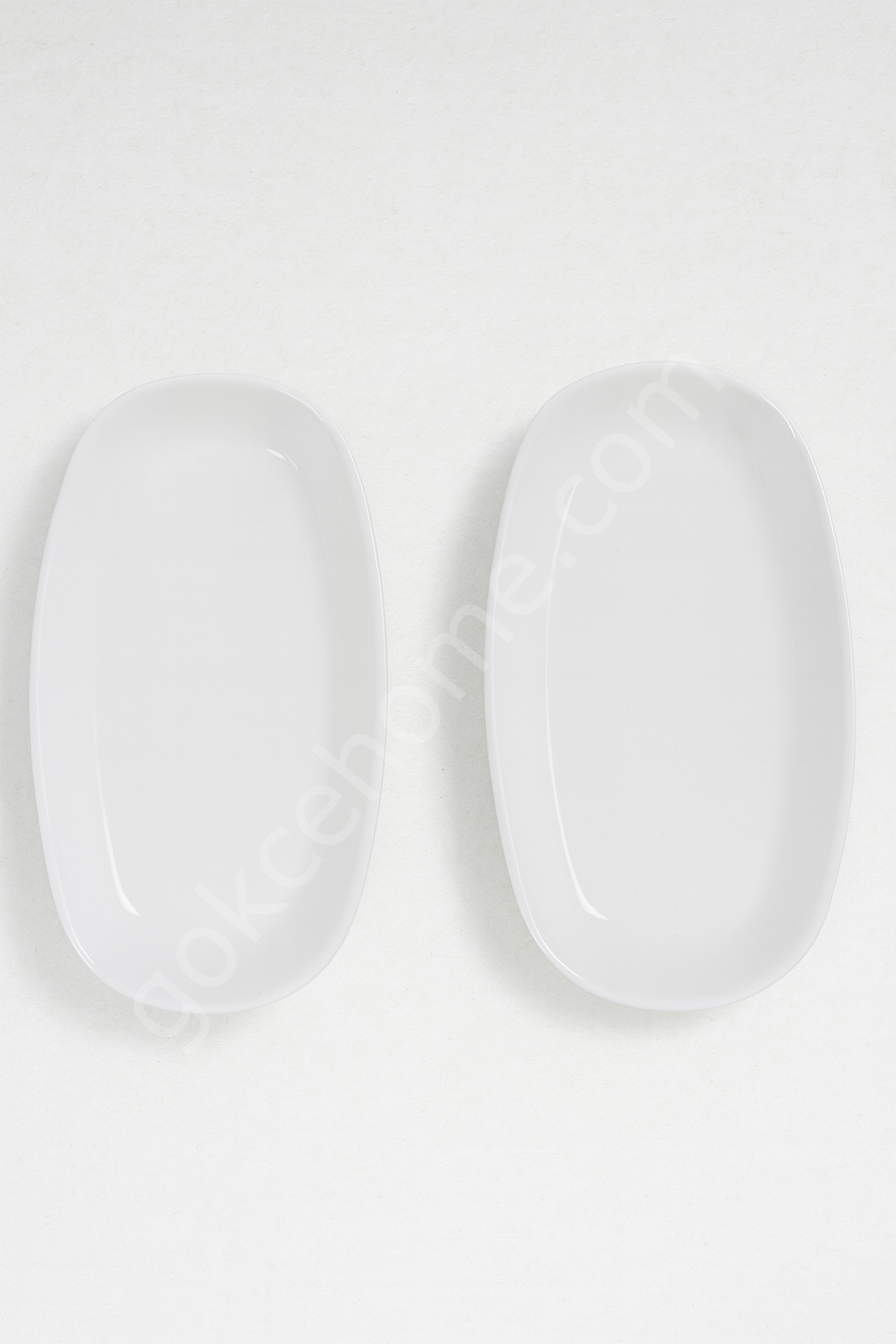 Cooker Porselen 2' li Kayık Tabak Kırık Beyaz