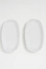 Cooker Porselen 2' li Kayık Tabak Kırık Beyaz