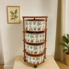 Ahşap Sebzelik 4 Katlı