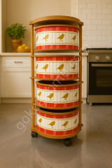 Ahşap Sebzelik 4 Katlı