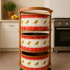 Ahşap Sebzelik 3 Katlı