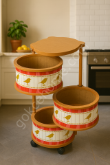 Ahşap Sebzelik 3 Katlı