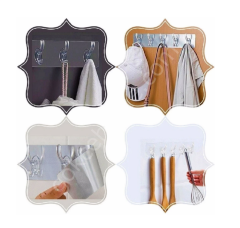 Şeffaf Yapışkanlı Duvar Askısı 3'lü Set