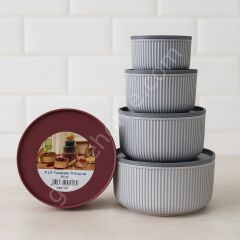 Oval 4 lü Plastik Saklama Kabı