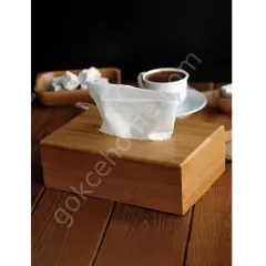 Bambu Peçetelik Ahşap Dekoratif Peçetelik