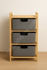 SOĞAN PATATES SEBZELİK BAMBU ŞIK ORGANİZER