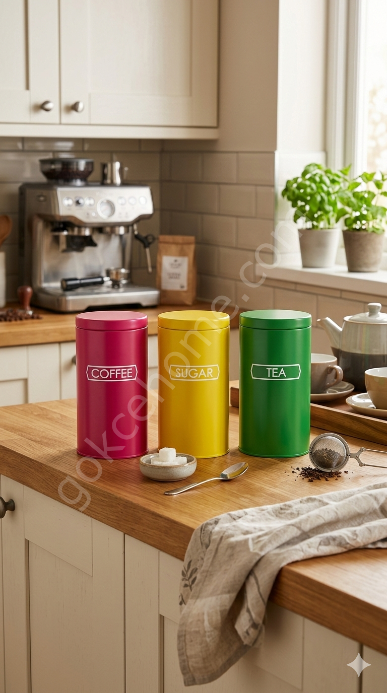 Metal Vakumlu Kapaklı 3'lü Saklama Kabı