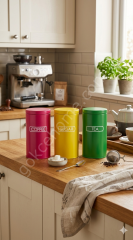 Metal Vakumlu Kapaklı 3'lü Saklama Kabı