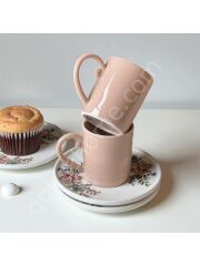 12 Parça Desenli Porselen Kahve Fincan Takımı Tulu  6 Kişilik