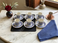 tulu semazen 6 kişilik porselen fincan takımı