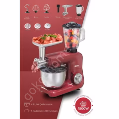 Sinbo SMX-2775  Kırmızı Hamur Kıyma Blender Makinesi