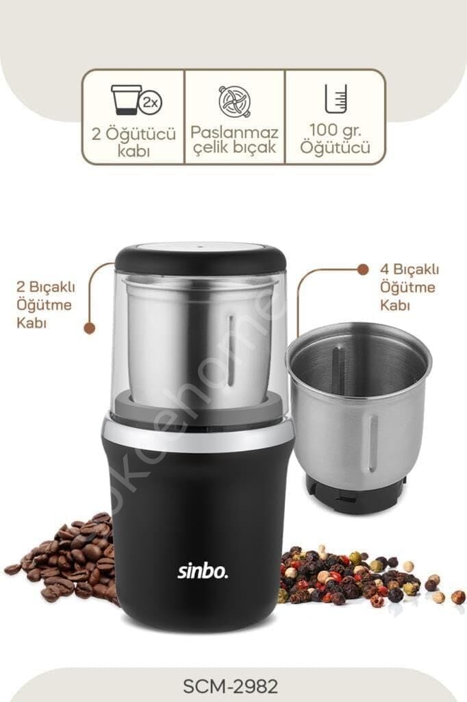 Sinbo SCM-2982 Kahve Ve Baharat Öğütücü Krom
