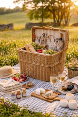 hasır rattan 2 katlı piknik sepeti