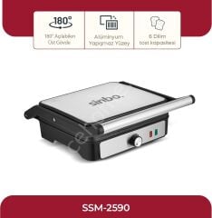 Sinbo SSM-2590 Inox Izgara ve Tost Makinesi