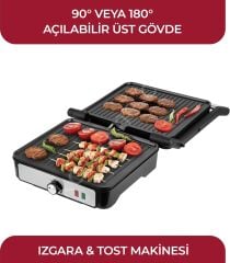 Sinbo SSM-2590 Inox Izgara ve Tost Makinesi